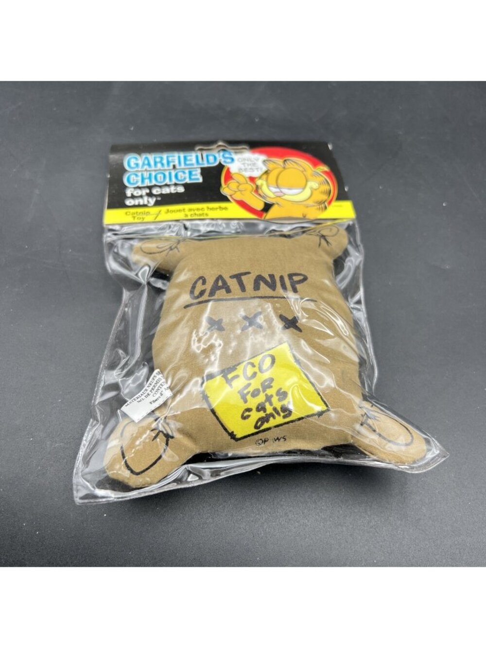 Vintage Garfields Choice FCO For Cats Only Plush Catnip Toy Catnip Sack New
